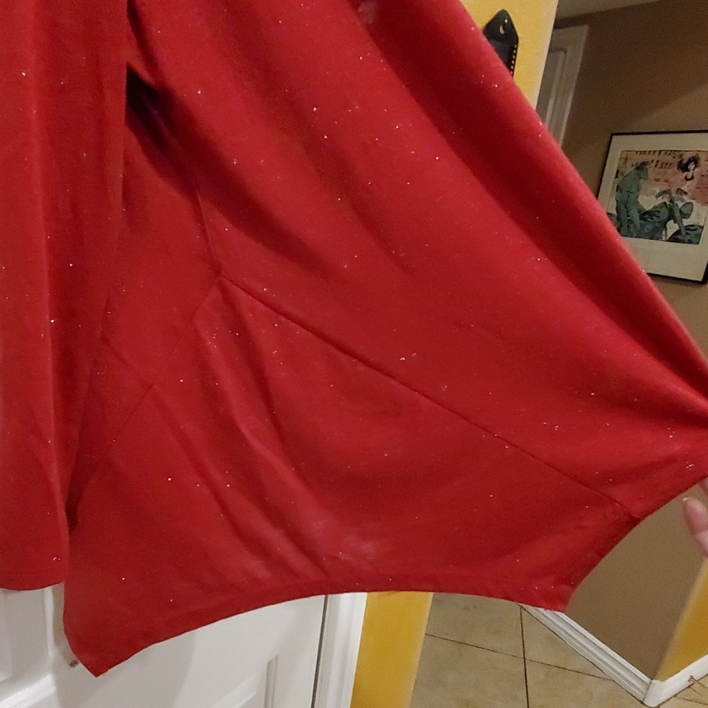 Style & Co Cold shoulder sparkling top XL - Picture 6 of 7